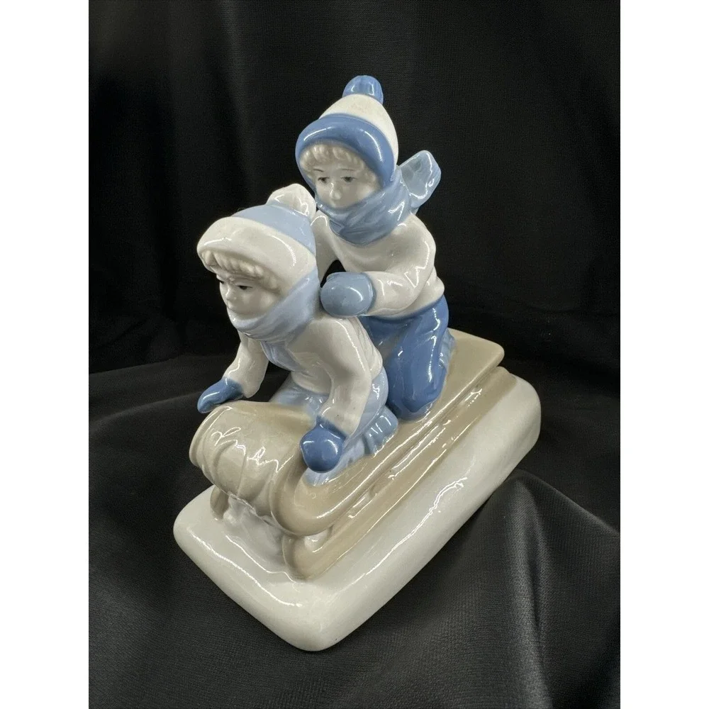 Sled Ride Paul Sebastian Porcelain Figurine 6